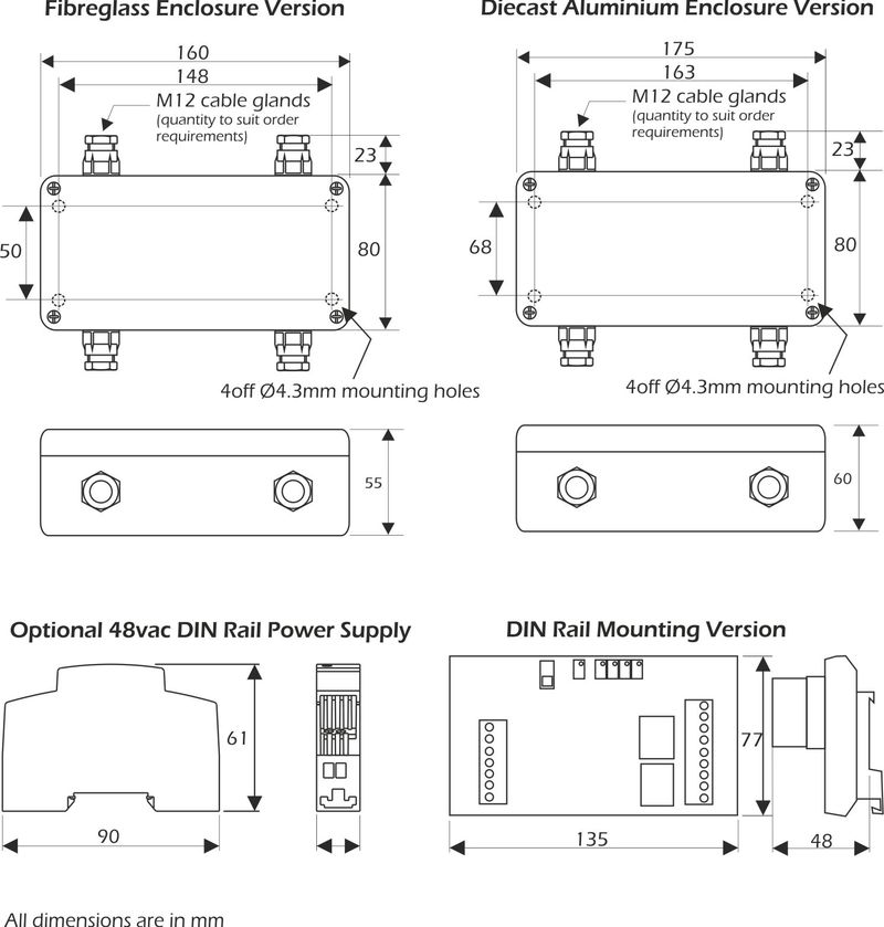 lcta load cell trip module dimensions